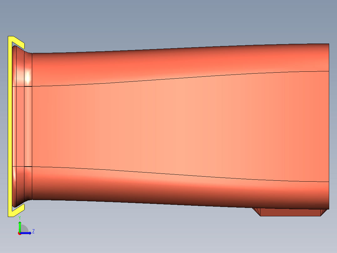 带固定栏的笔盒左视图