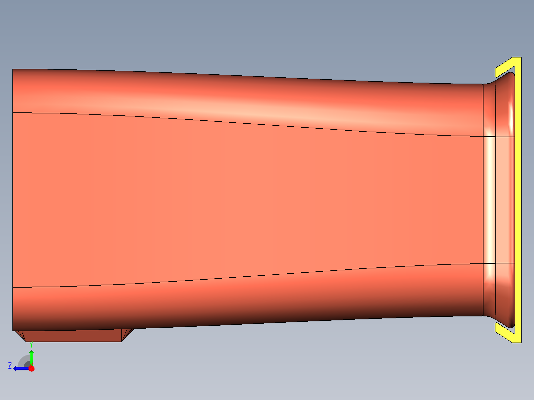 带固定栏的笔盒右视图