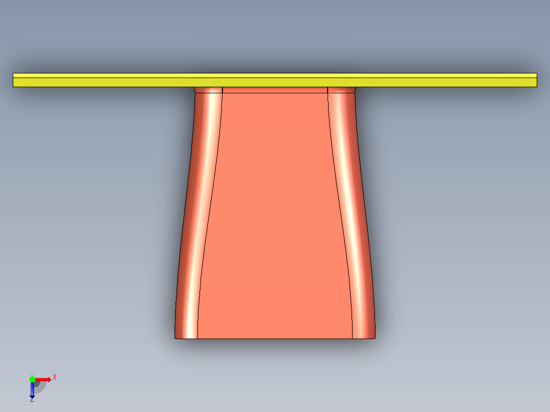 带固定栏的笔盒俯视图
