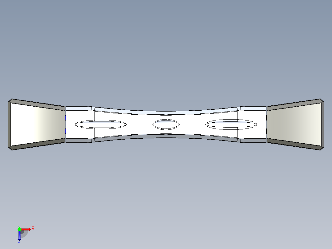 军工工控机机箱拉手MF10俯视图
