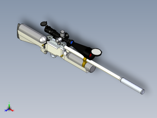 手枪左轮冲锋枪老式狙击步枪设计3D图纸Senapan pcp custom indo BROTHERHOOD STEP stl