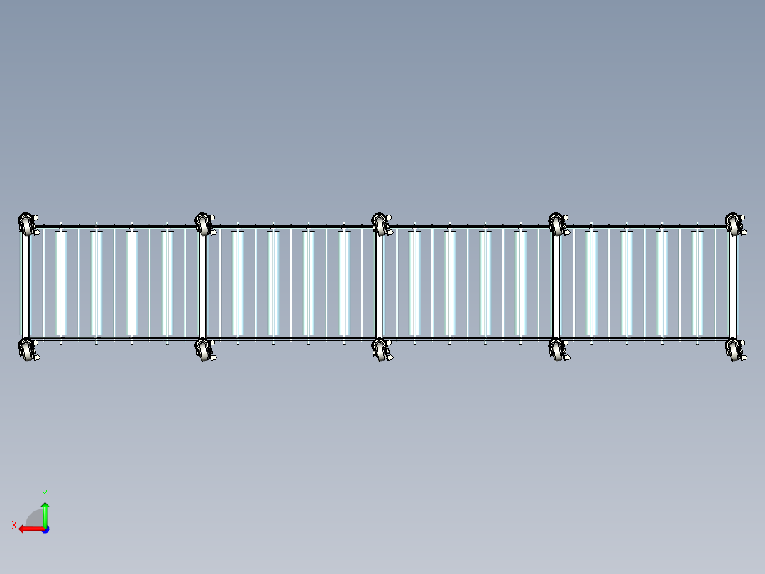 伸缩输送机后视图