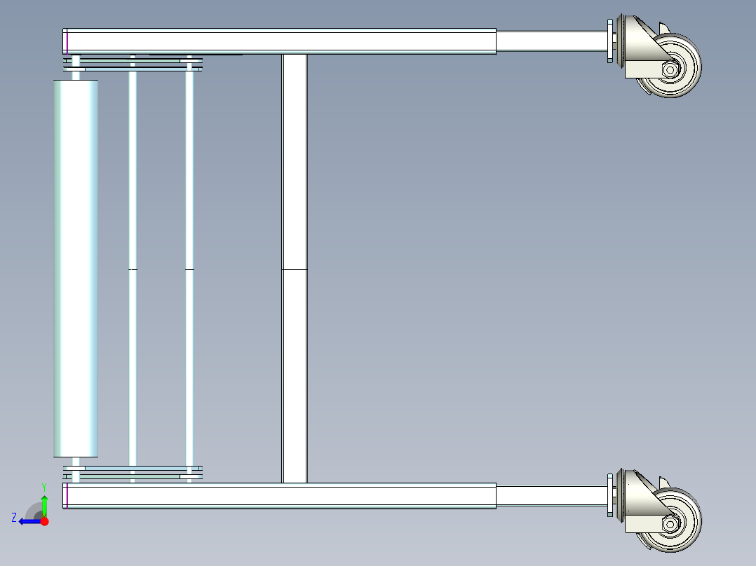 伸缩输送机右视图