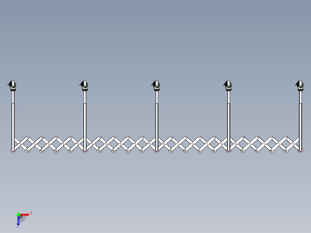 伸缩输送机俯视图