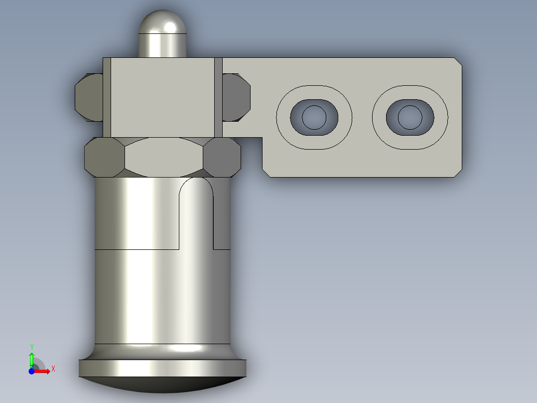 料盘挡料组件前视图