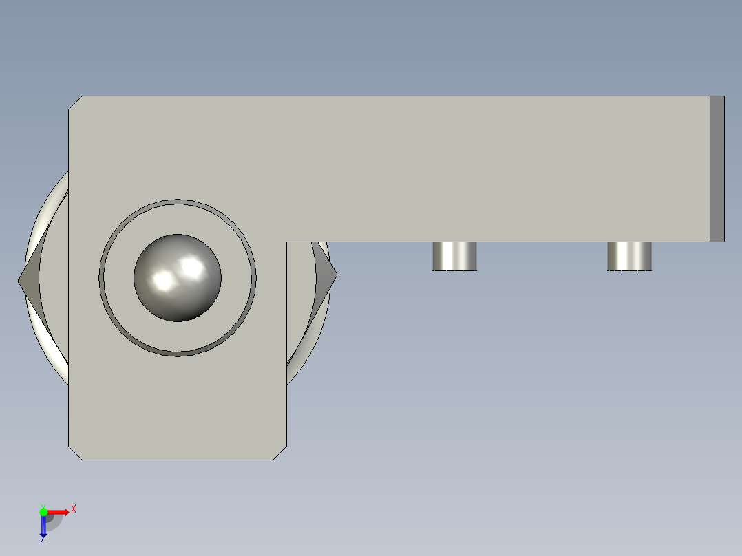 料盘挡料组件俯视图
