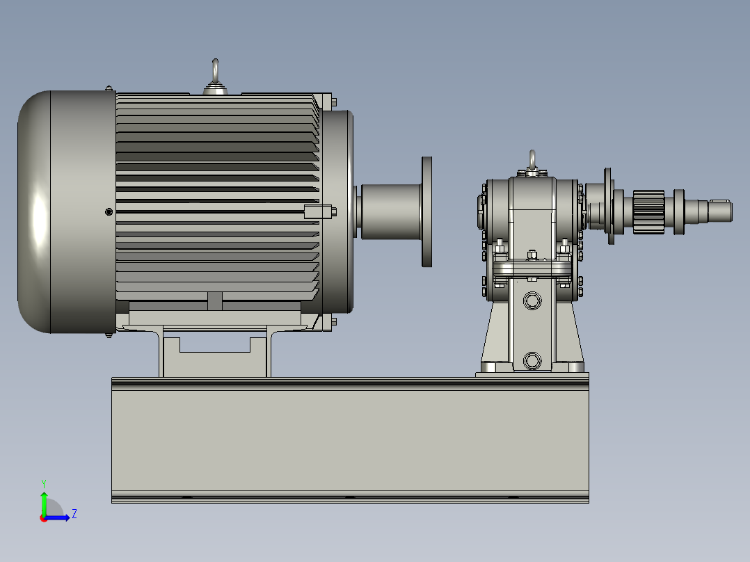 PZ3-MZ13-02-00电机同步箱总成左视图