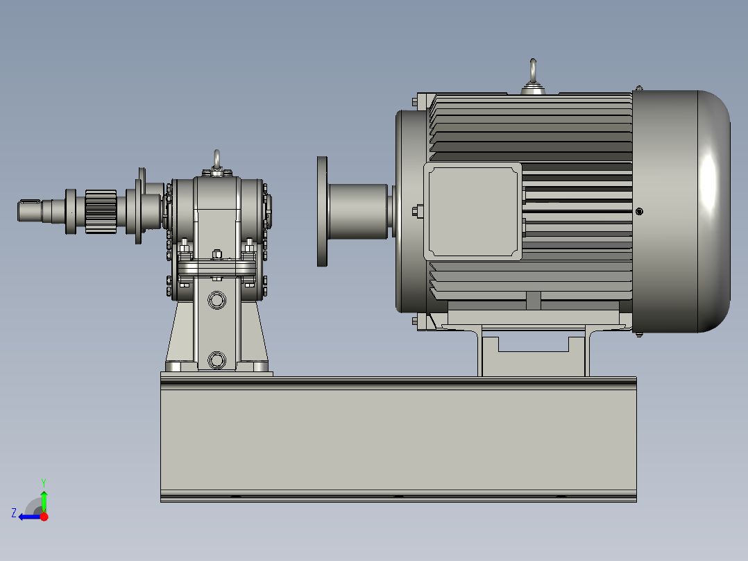 PZ3-MZ13-02-00电机同步箱总成右视图