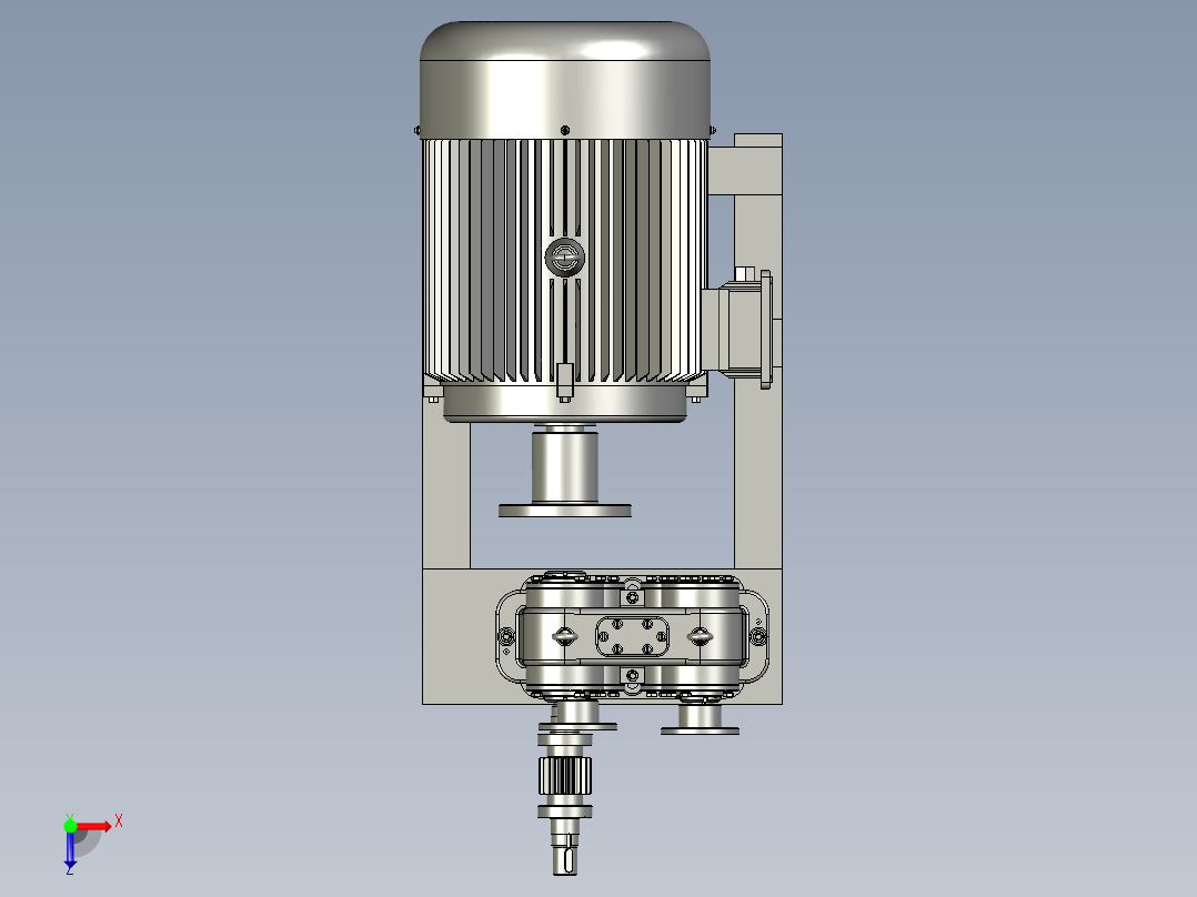 PZ3-MZ13-02-00电机同步箱总成俯视图
