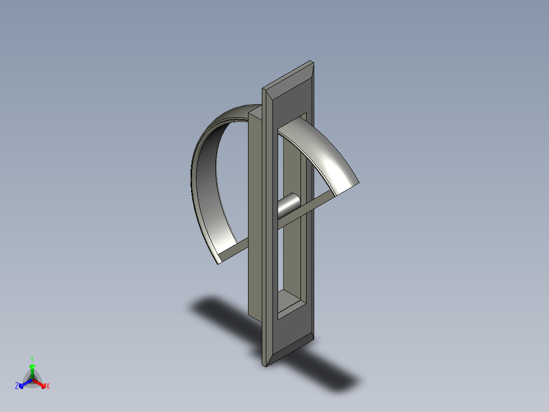 拉手XAC22-L100正等轴测图