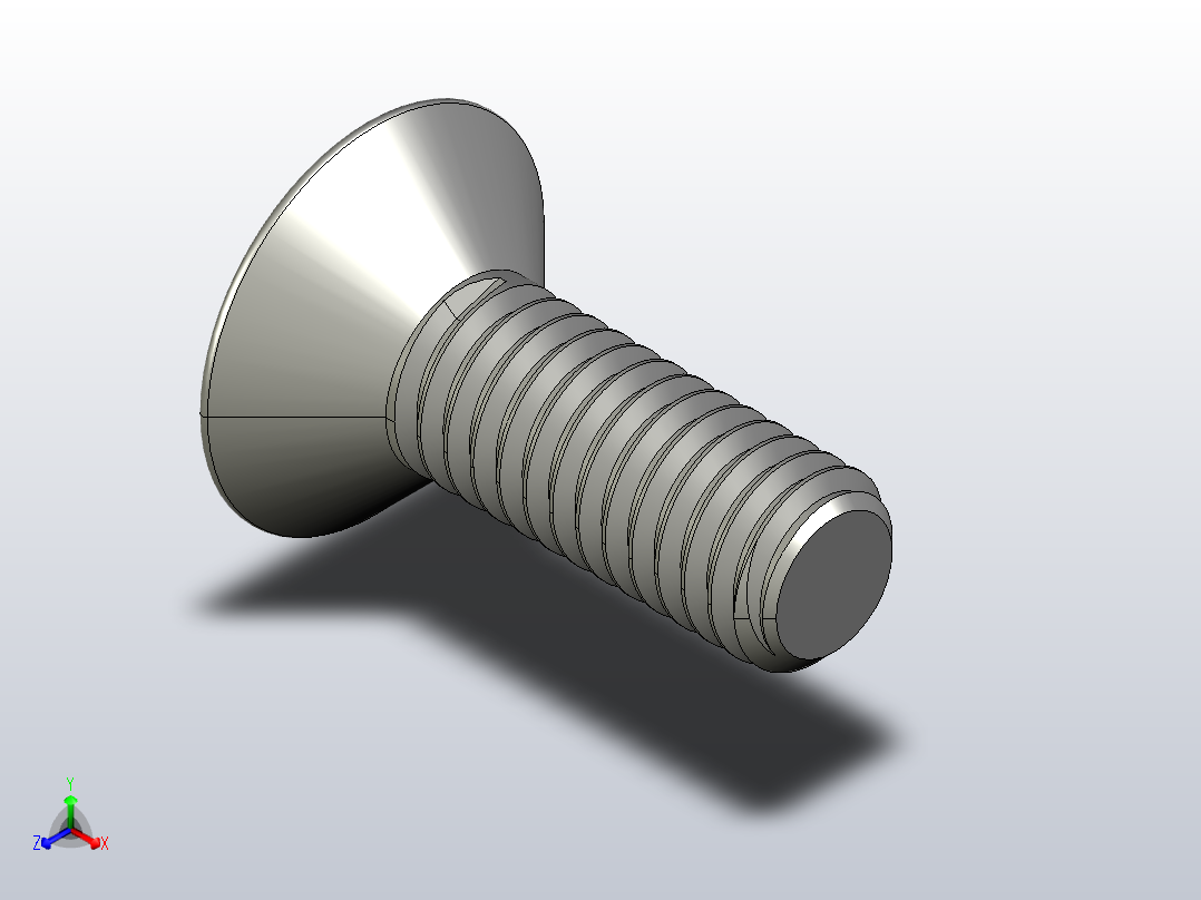 M6沉头螺钉14mm.STEP主视图