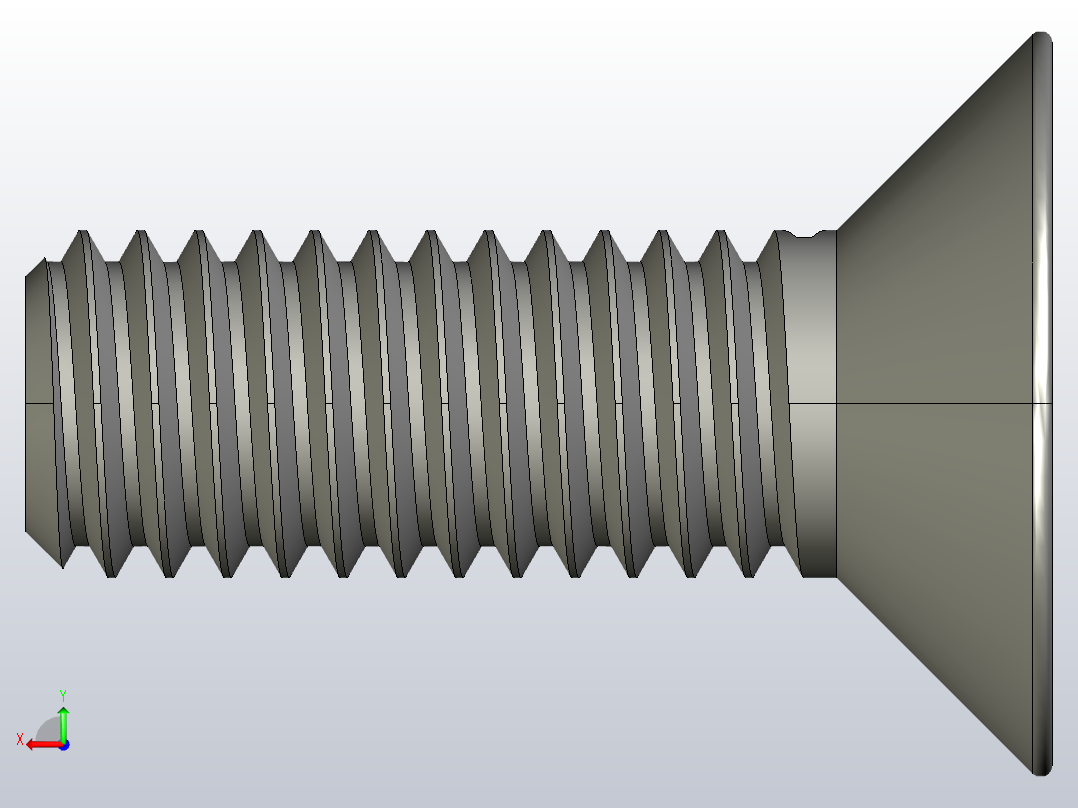M6沉头螺钉14mm.STEP后视图