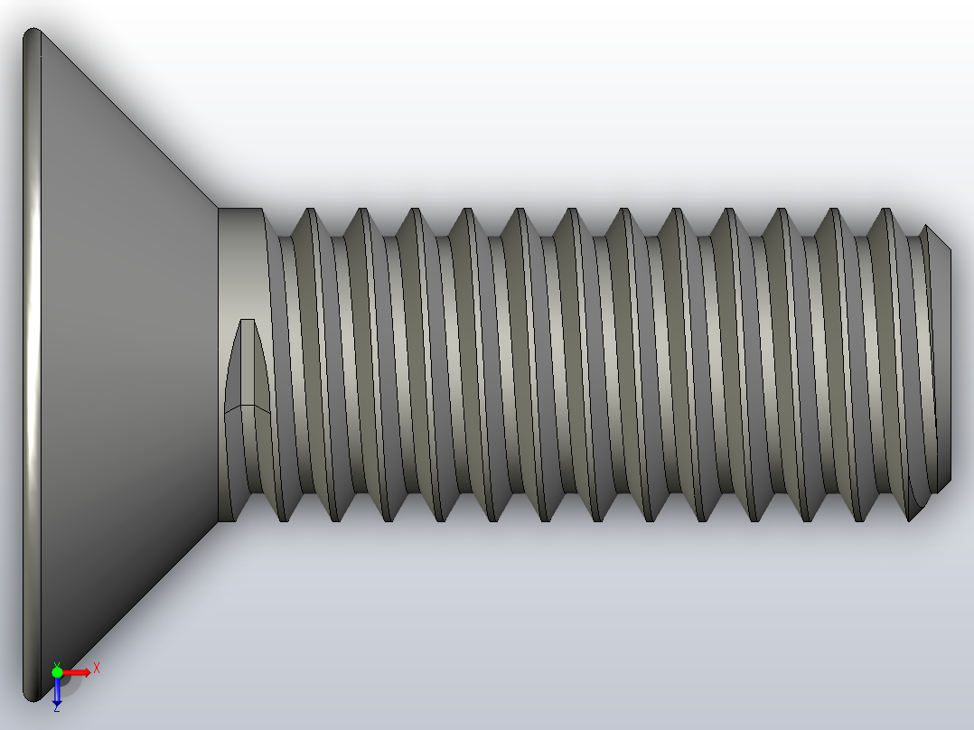 M6沉头螺钉14mm.STEP俯视图