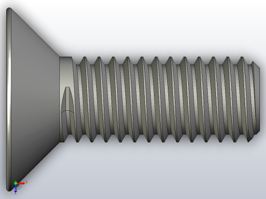 M6沉头螺钉14mm.STEP俯视缩略图