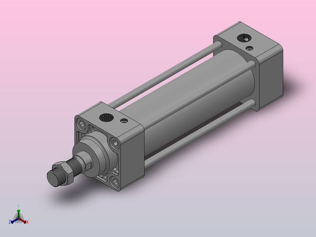 标准型气缸HMB系列[HMDBB40-100-Y7NWS]主视图