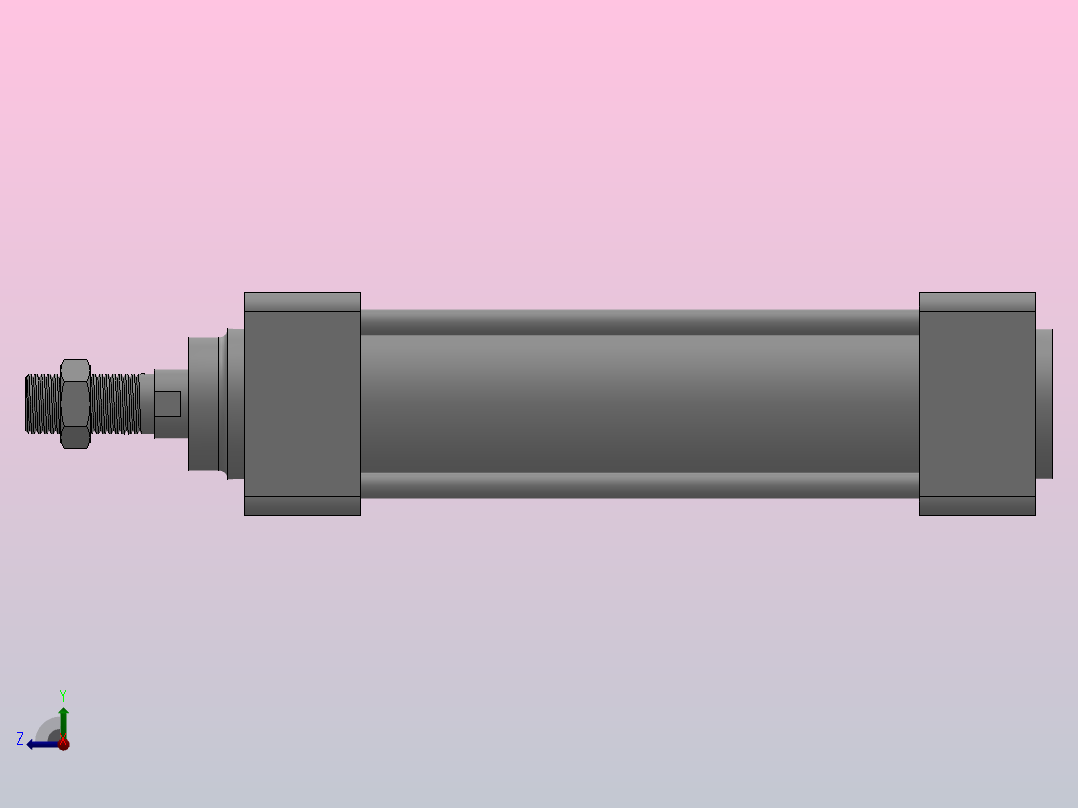 标准型气缸HMB系列[HMDBB40-100-Y7NWS]右视图