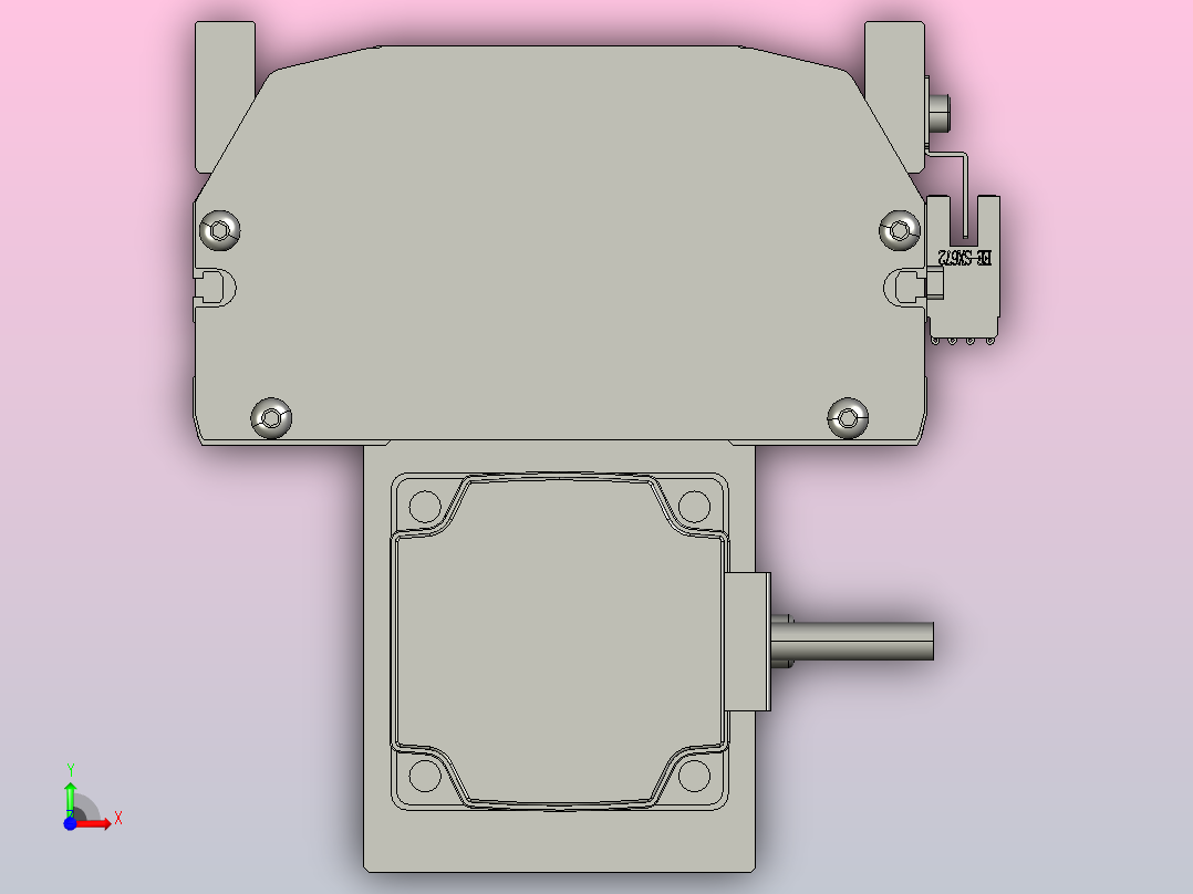 SYS14-550-BM-200W滚珠花健、支撑座、滚珠丝杠、交叉导轨、直线模组.STEP前视图