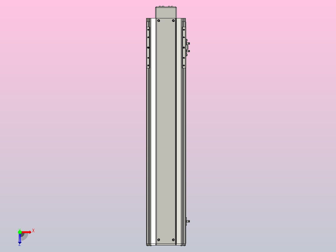 SYS14-550-BM-200W滚珠花健、支撑座、滚珠丝杠、交叉导轨、直线模组.STEP俯视图
