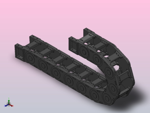 弯曲半径100内高45两侧打开型桥式拖链[DMD45BD-30-75-100R-10-A-8-V-8]