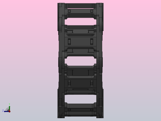 弯曲半径100内高45两侧打开型桥式拖链[DMD45BD-30-75-100R-10-A-8-V-8]右视缩略图