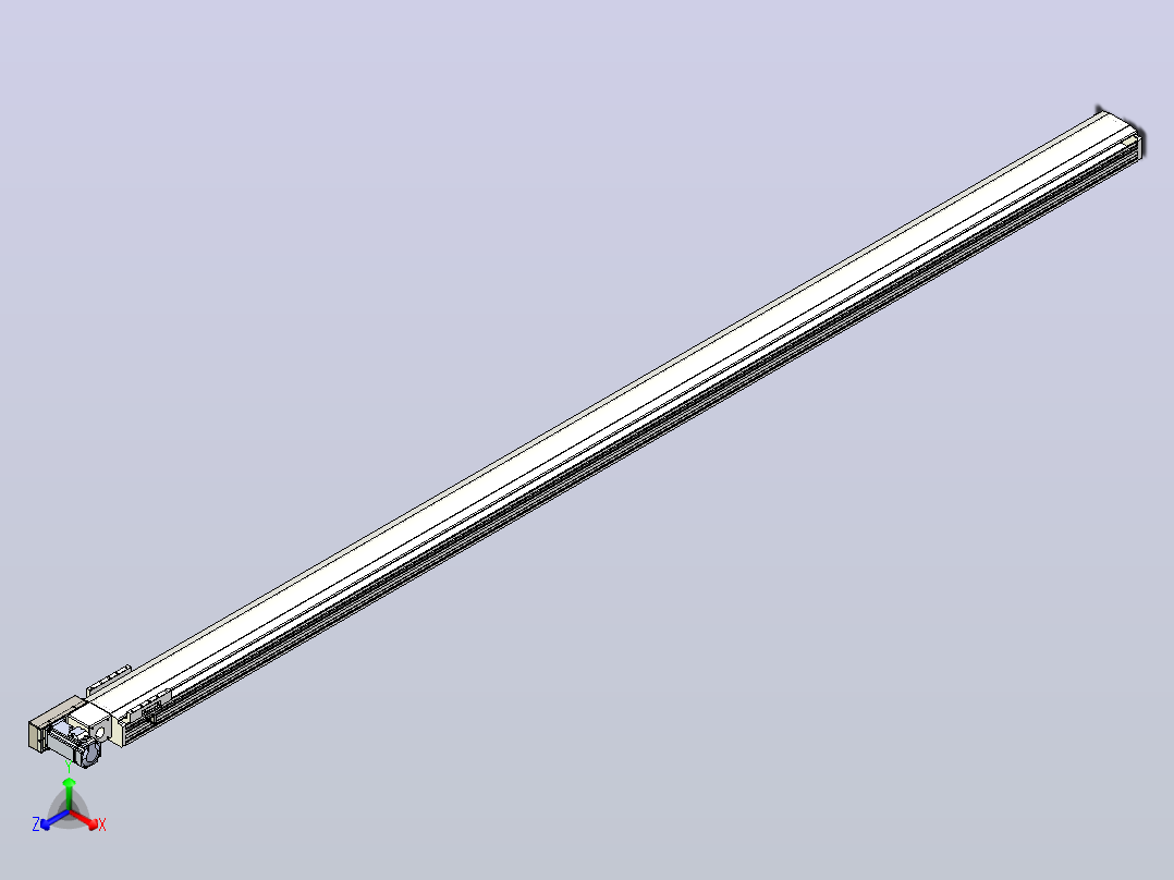 皮带直线轴半封闭可选导轨TPA-HNB-140D-120-L3000-ML-C-P40-N3主视图