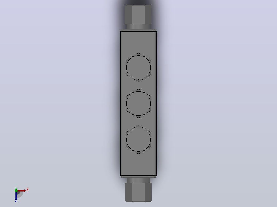 TK型可调抵抗式比例分配器[TK-3-8]俯视图