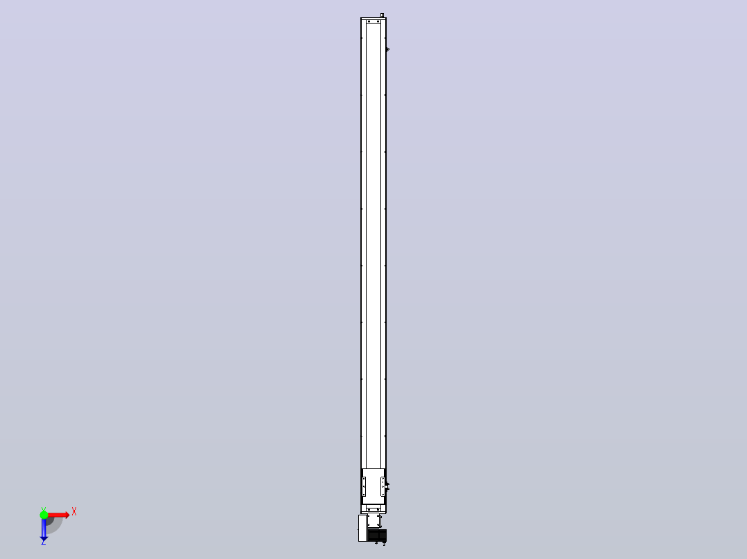 SCM14-2300-L滚珠花健、支撑座、滚珠丝杠、交叉导轨、直线模组俯视图