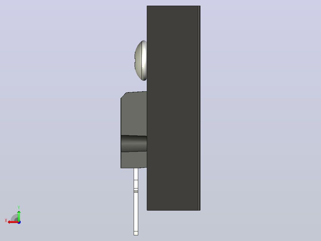 LM7809黑色散热器25 x 12 6 x 6 5 mm孔18 3mm螺丝固定.stp后视图