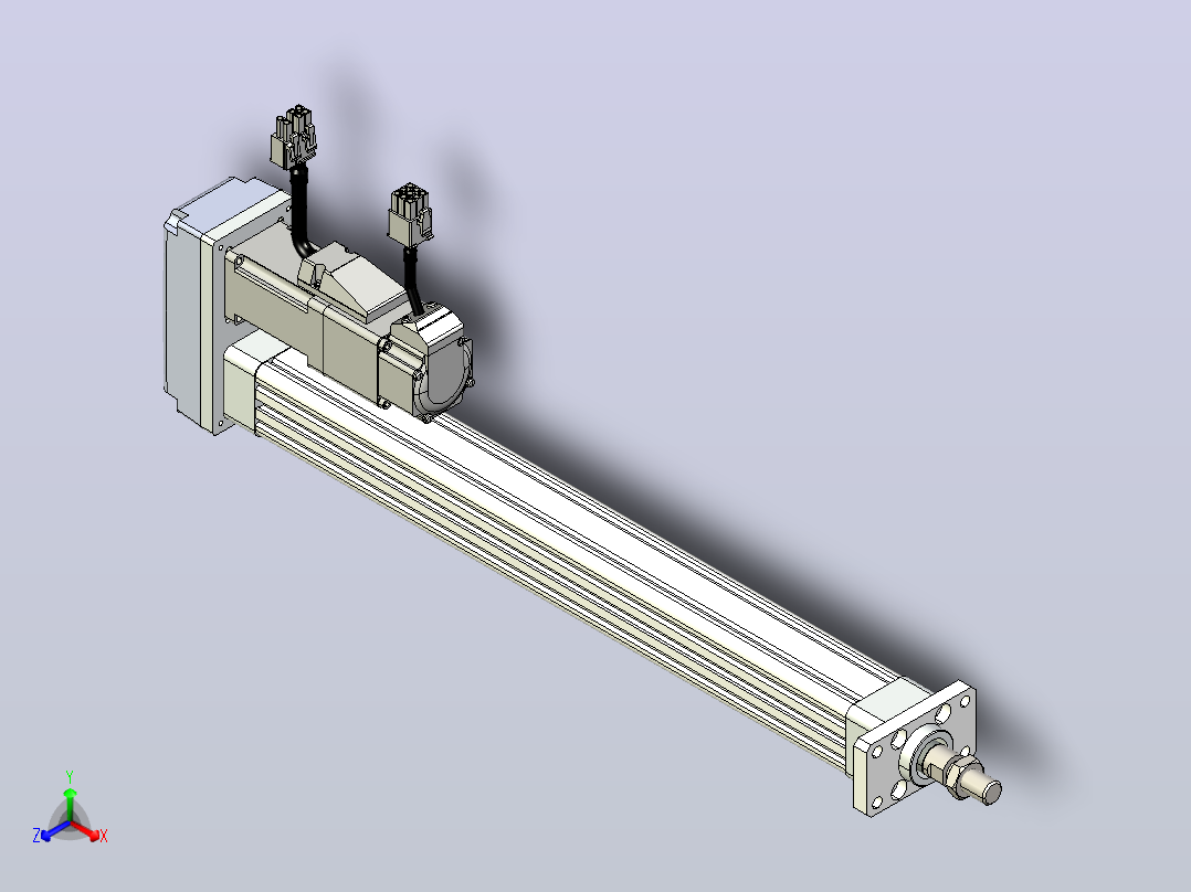 轻载电动缸TPA-ESR25-1002C-L300-MR-FA-W-P10-C3主视图