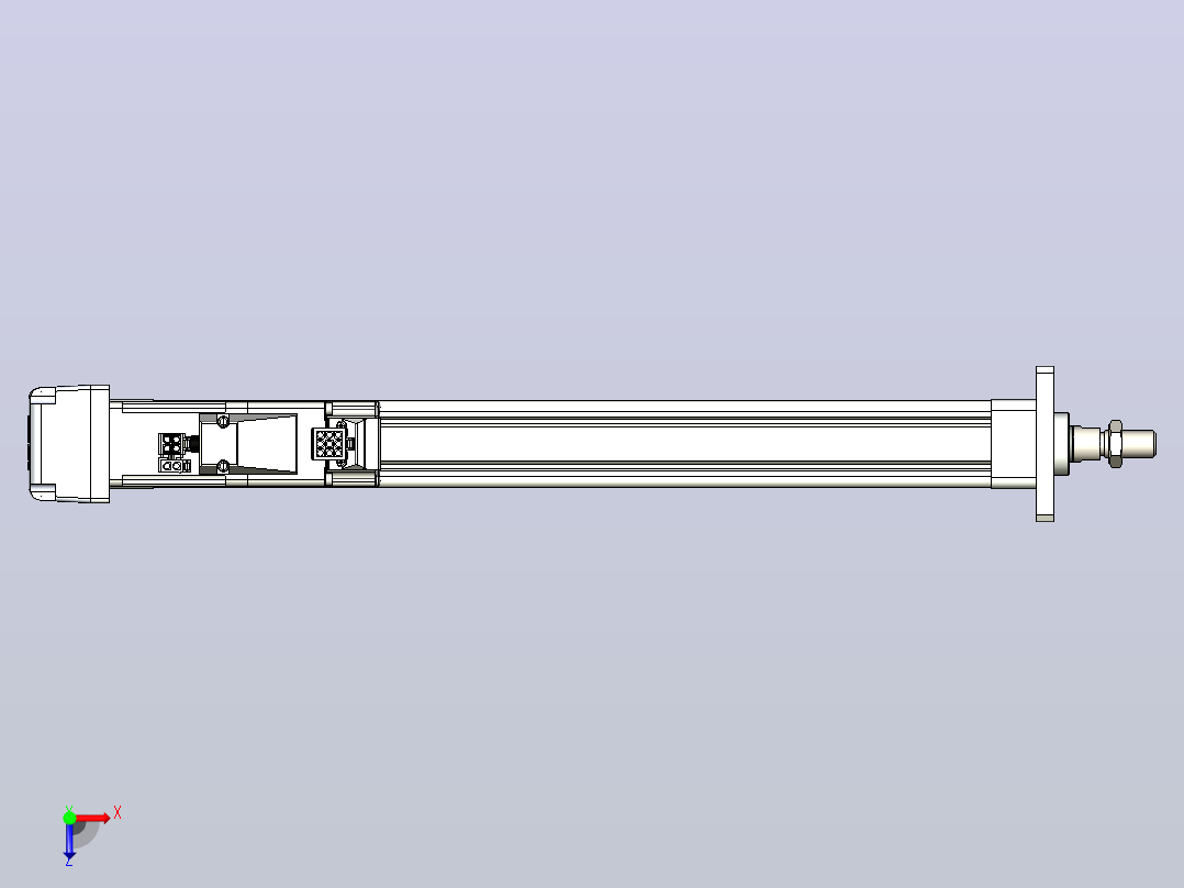 轻载电动缸TPA-ESR25-1002C-L300-MR-FA-W-P10-C3俯视图