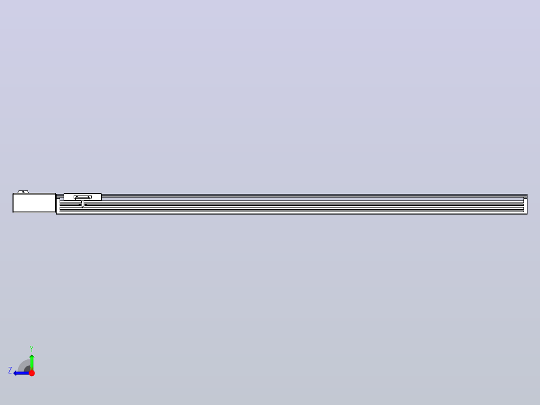 皮带直线轴半封闭可选导轨TPA-HNB-120D-110-L1400-MR-C-P40-N3右视图
