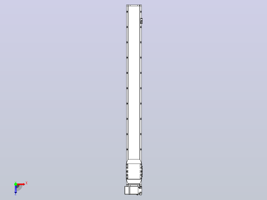 机器人皮带驱动直线轴TPA-GCB-150-P80-L1450-LP-M75-N3俯视图