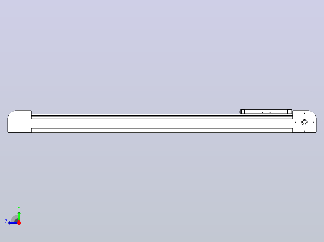 带式直线轴半闭式TPA-ONB-100-232-L1050-DR-J90-N3右视图