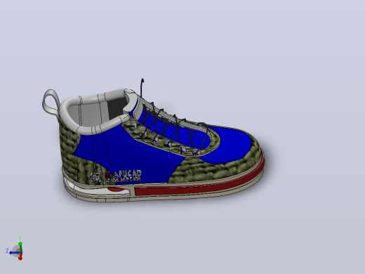 帆布鞋模型3D图