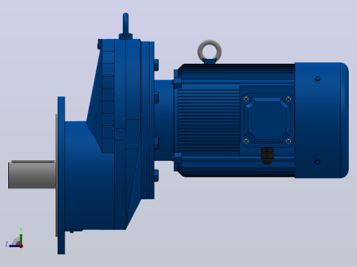 RXF127法兰轴伸式安装斜齿轮减速机RX127-Y4-8P-112M-M1-0°-Φ450右视缩略图
