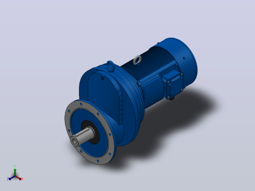 RXF127法兰轴伸式安装斜齿轮减速机RX127-Y4-8P-112M-M1-0°-Φ450正等轴测缩略图