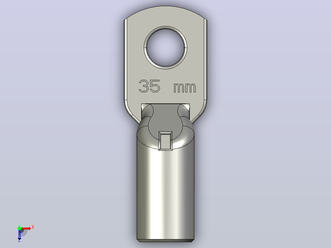 接线端子compression-terminal-35mm-1 1 STP CREO俯视图