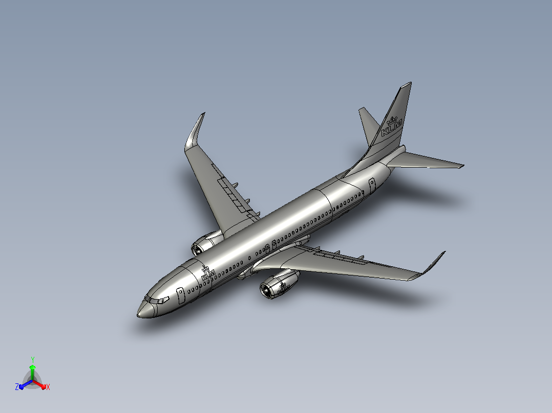 波音 737 800飞机正等轴测图