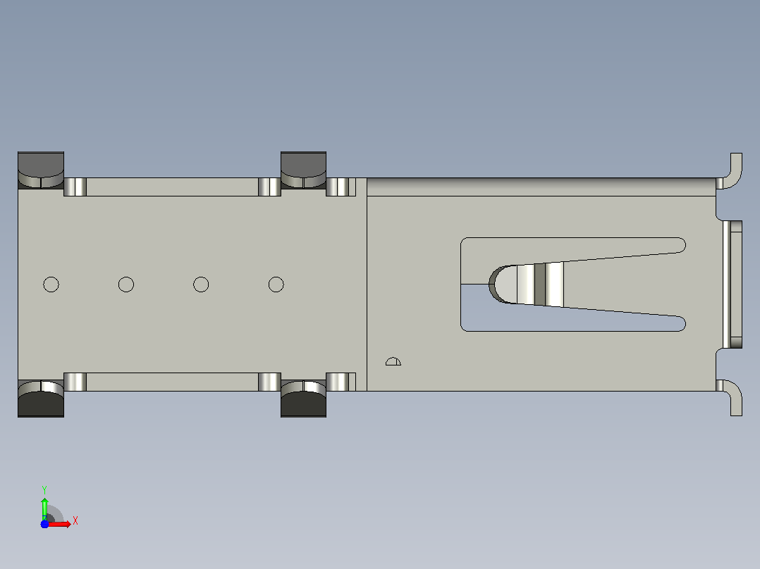USB A 连接器前视图