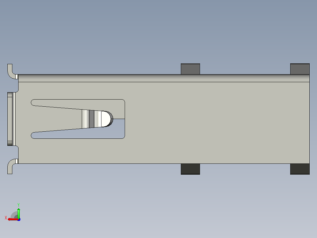 USB A 连接器后视图