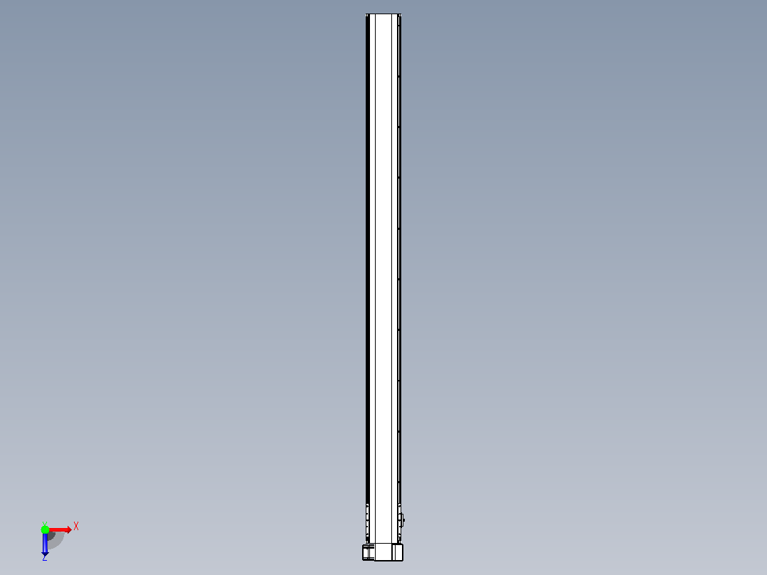 皮带直线轴半封闭可选导轨TPA-HNB-140D-120-L1850-RP-C-P40-N3俯视图