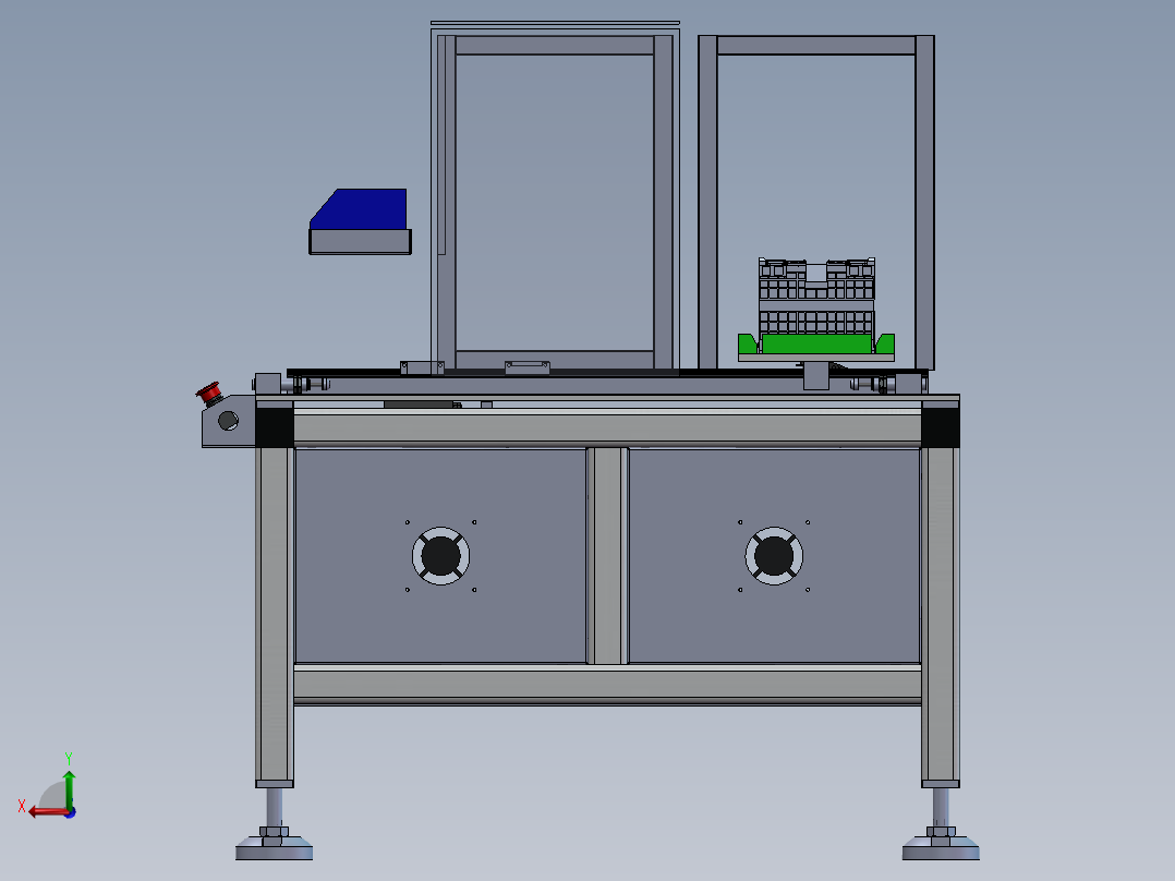 采样线组装机后视图
