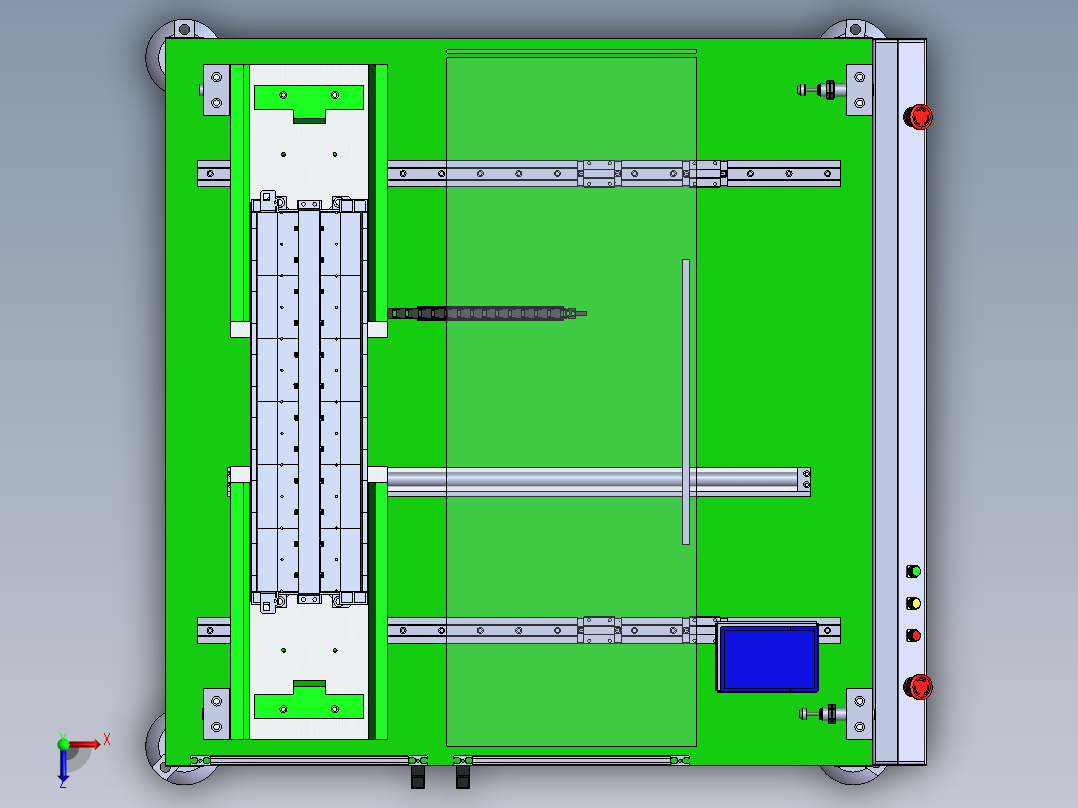 采样线组装机俯视图