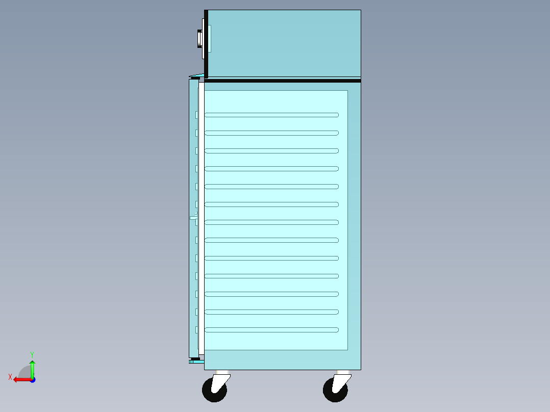 层热空气干燥机后视图