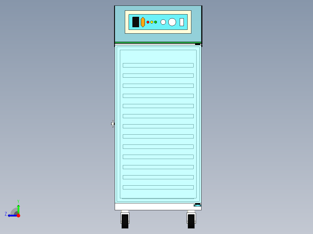 层热空气干燥机右视图