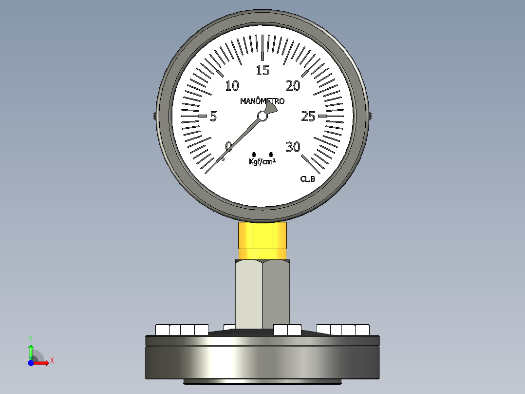 徒步旅行压力计前视图