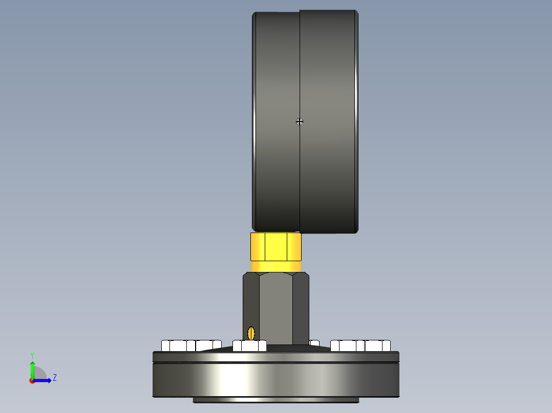 徒步旅行压力计左视图