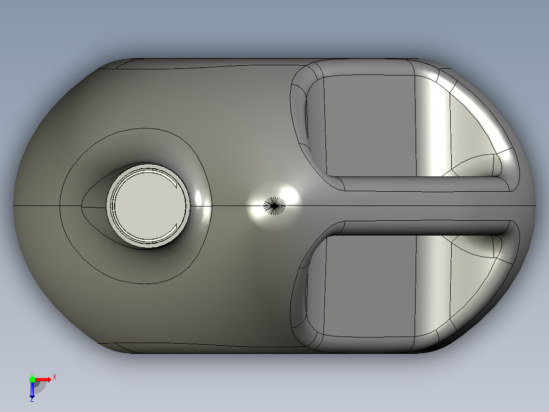 solidworks 塑料油瓶造型设计俯视图