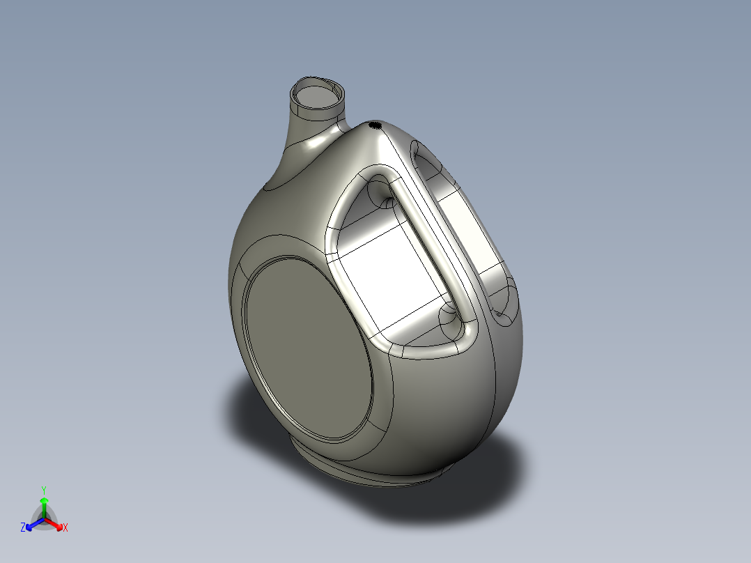 solidworks 塑料油瓶造型设计正等轴测图