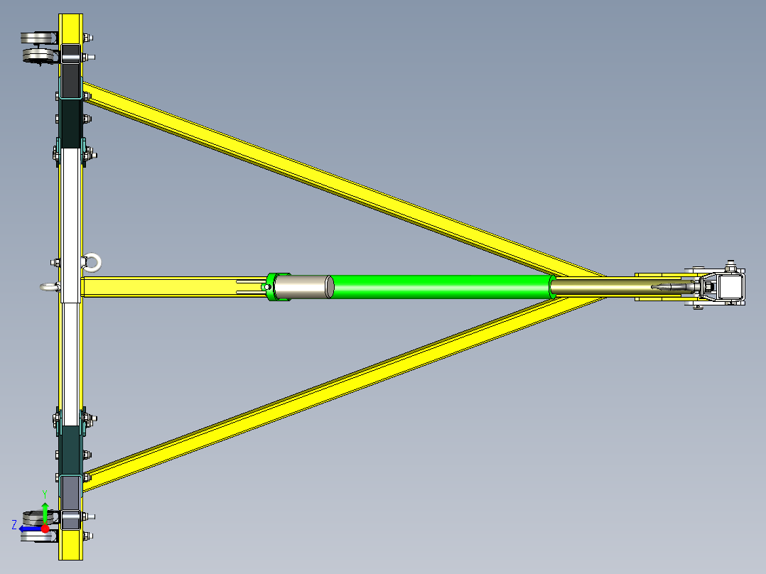 可折叠小型吊装机三维图492076===200右视图